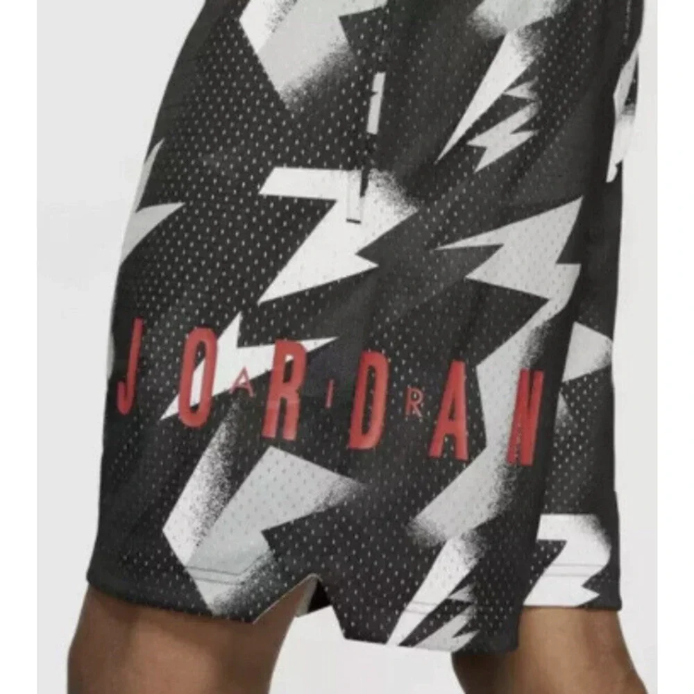 NEW Jordan Jumpman Air Allover Print Mesh Shorts Black CZ4757-010 Size XL